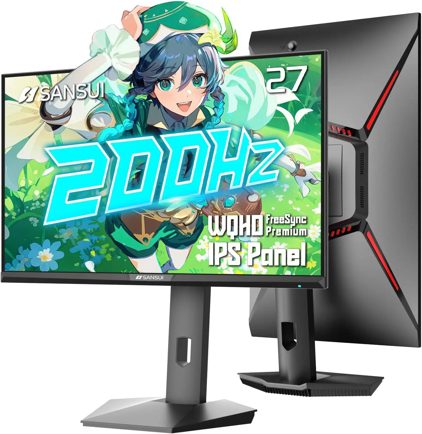 

27-дюймовый игровой монитор с разрешением 1440P, частотой 200 Гц, FreeSync, Fast IPS, регулировкой по высоте, HDR для захватывающего игрового процесса