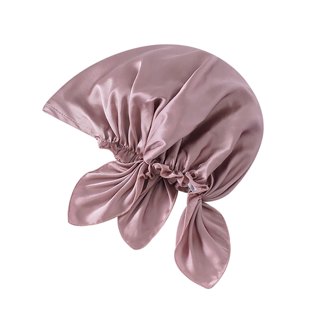 100% Natural Mulberry Silk Sleeping Cap for Women Hair Bonnets Head Cover Hair Loss Hats Luxury Silk Bonnets Night Hair Headwrap