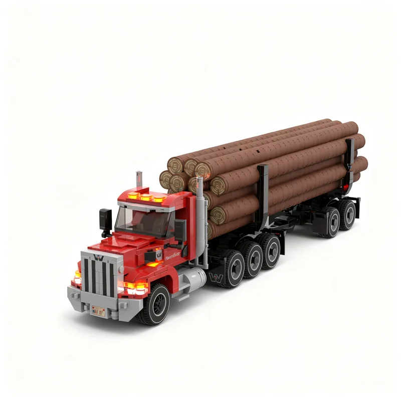 442pcs-moc-city-engineering-western-star-49x-log-truck-with-mule-trailer-model-diy-creative-ideas-child-toy-assembly-puzzle-gift