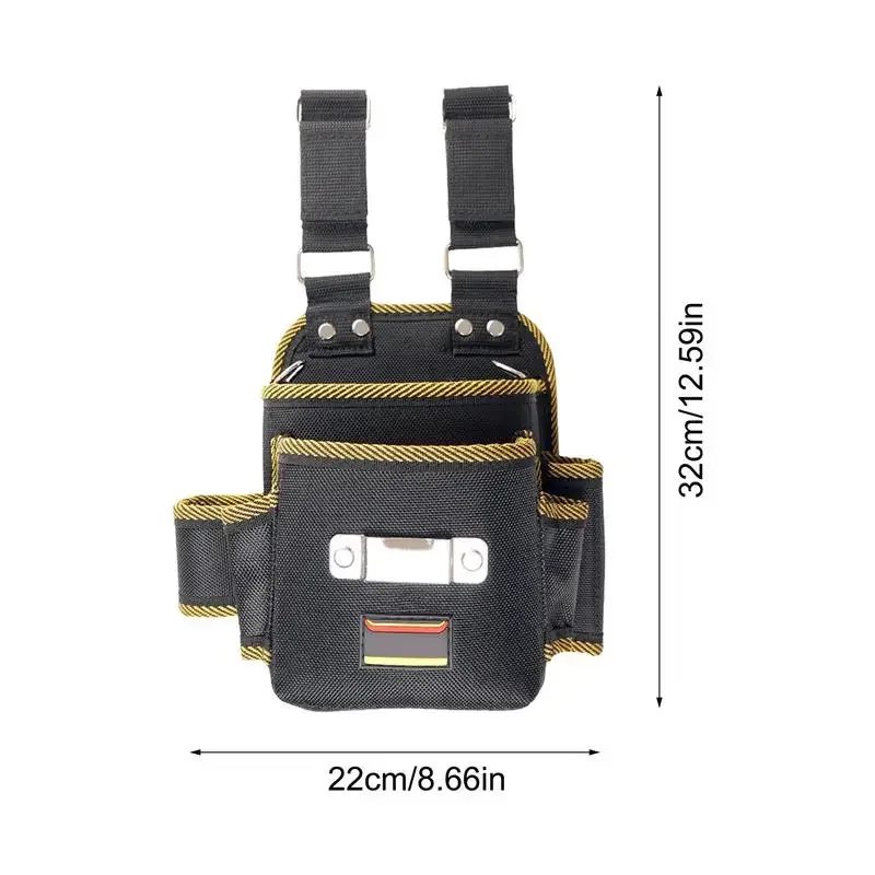 Quick Release Pouch for Hardware Multiple Pockets Waist Organizer Waterproof for Indoor Outdoor Use Electrician Belt Tool Bags