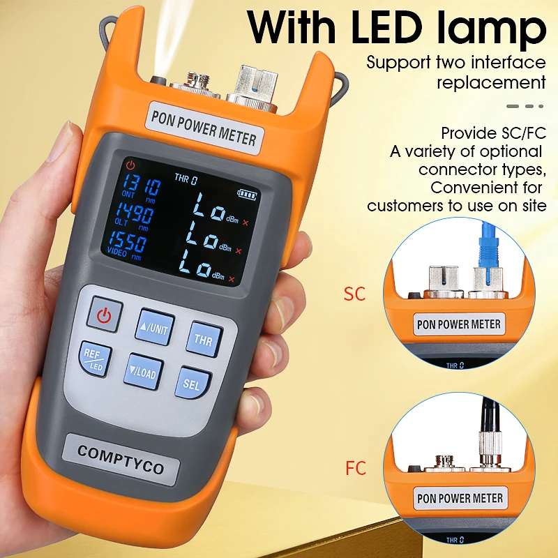 PAYEN AUA-330U/A Handheld Fiber Optical PON Power Meter FTTX/ONT/OLT APC UPC Port 1310nm 1490nm 1550nm mit LED-Licht