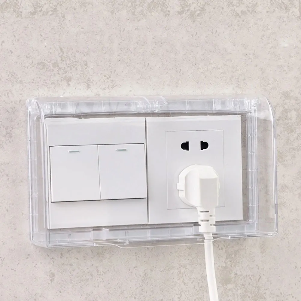 Caja de enchufe impermeable, cubierta de 90 grados, cubierta de salida a prueba de salpicaduras para baño, sala de estar, balcón, cubiertas de enchufe de pared gruesas, 2 uds.