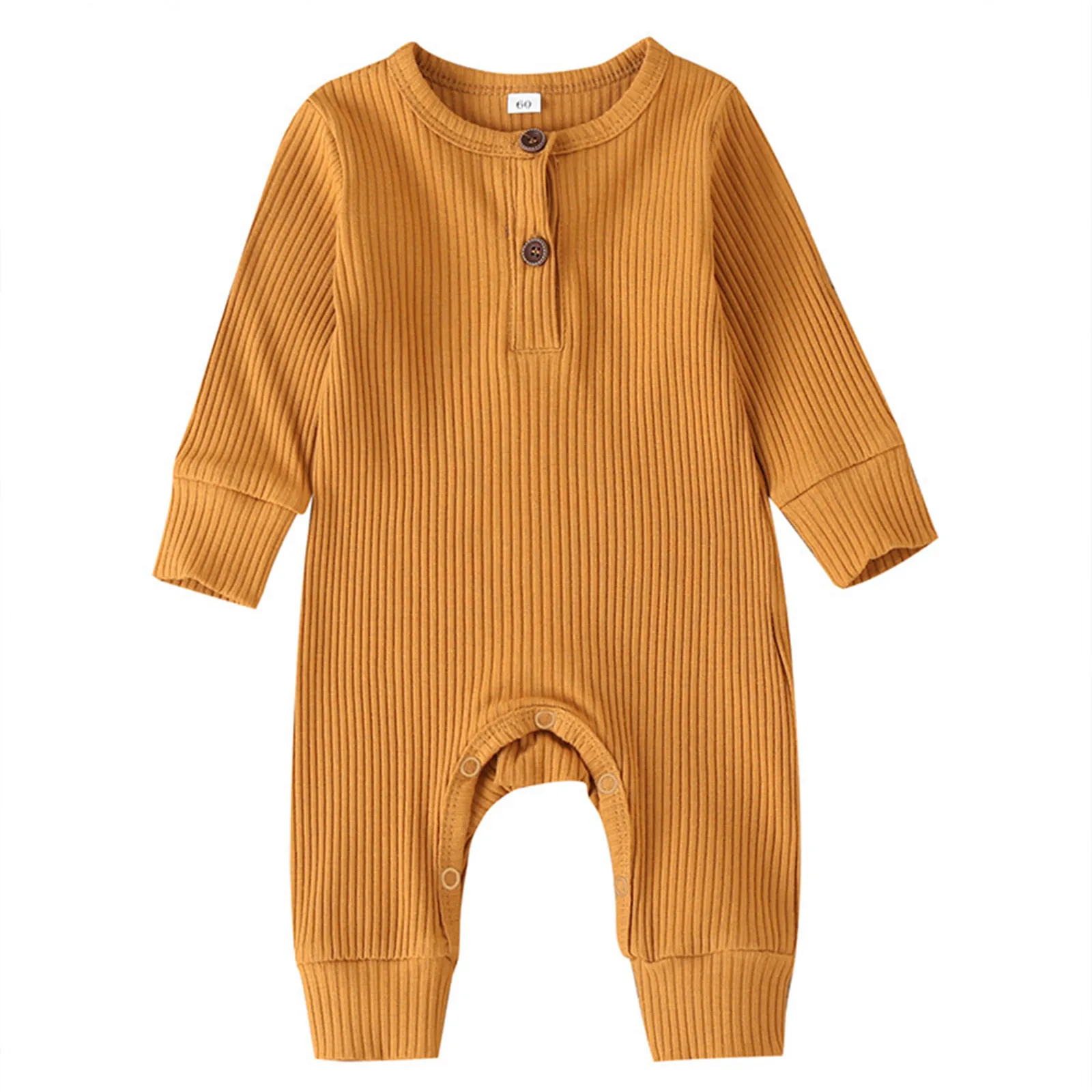 Solid Baby Rompers Cotton Long Sleeve Toddler Romper Infant Clothing 0-18 Months Spring Autumn Boys Girls Newborn Baby Clothes