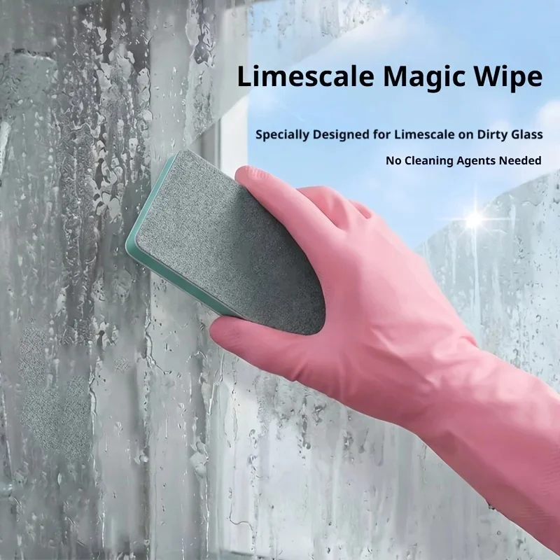 6 PCS Magic  Powerful Water Scale Water Stain Remover, Multifunctional Window Glass Cleaning Tool