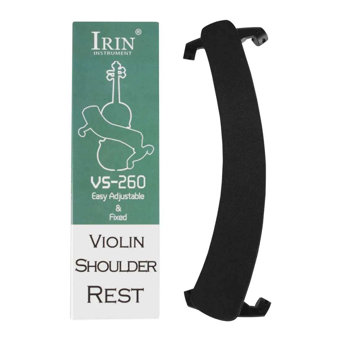 IRIN Violine Schulterpolster 3/4 4/4 Kunststoff Schwarz Geige Schulterstütze Unterstützung Abnehmbares verstellbares Zubehör für Saiteninstrumente