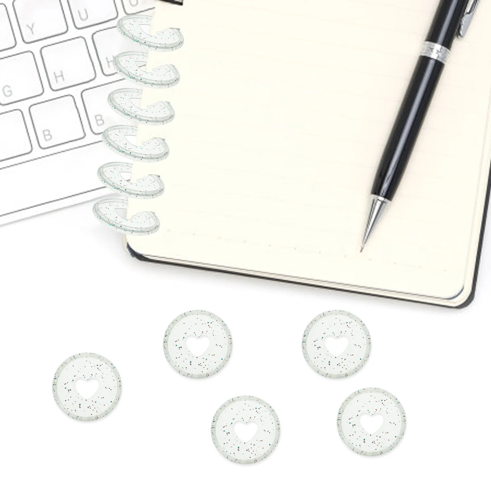 

50pcs Binder 2-Inch Round Plastic Binding Discs For Notebook Loose-Leaf Paper Fastener Office School Stationery Supplies