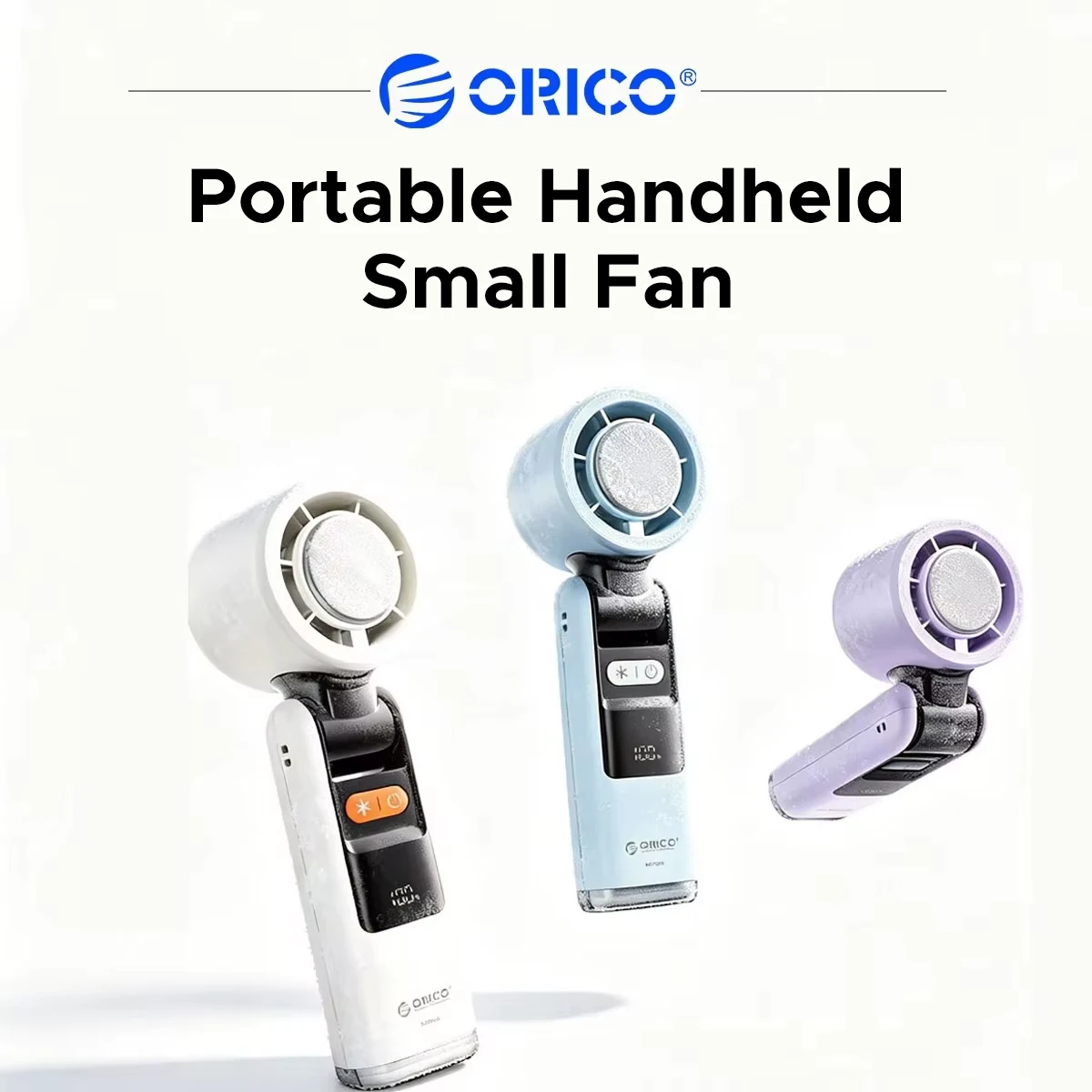 ORICO  Handheld Fan with Ice Compress 180° Foldable 3600mAh Rechargeable Portable Fan for Commute Beach Office