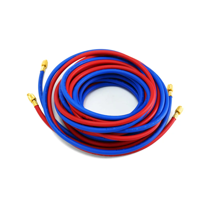 

394" / 33ft / 10meters Refrigerant Charging Hose R12 R134a R-410a for Auto air conditioning system Refrigerant Recovery 800 PSI