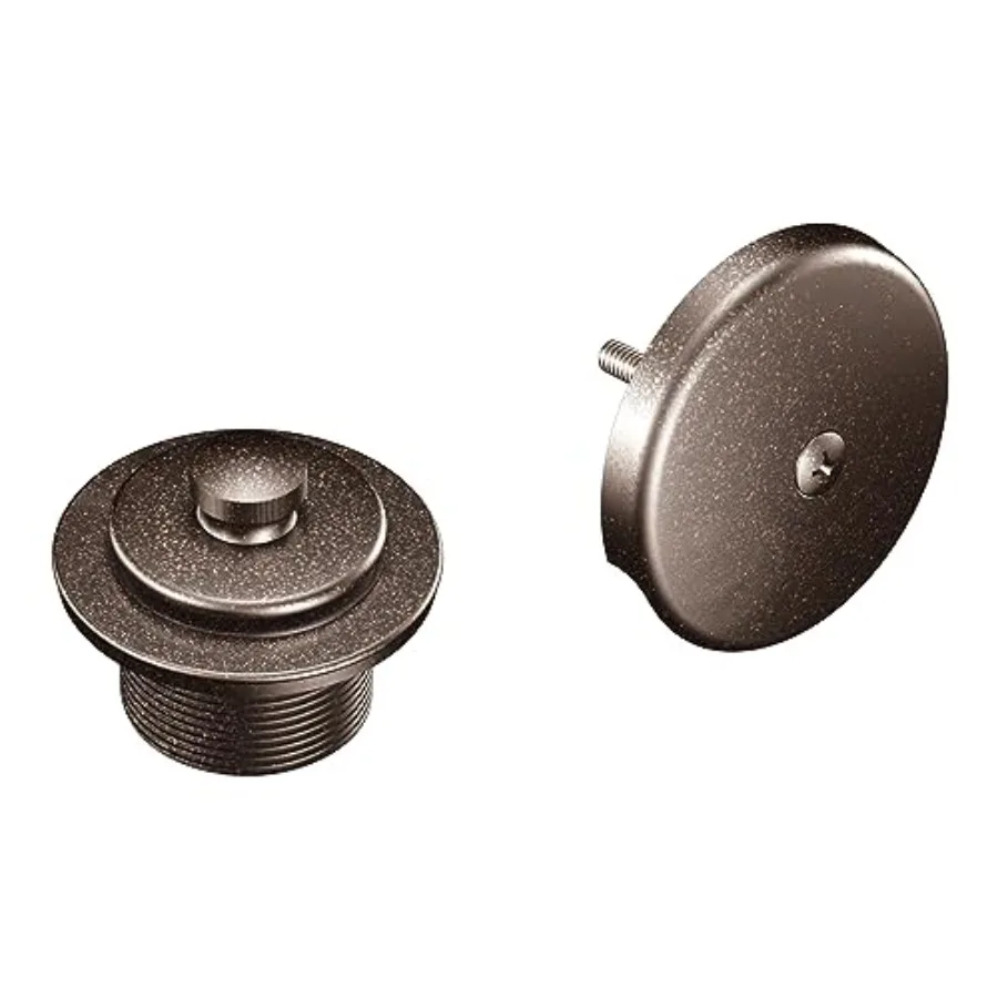 

Oil-Rubbed Bronze Push-N-Lock Tub and Shower Drain Kit with 1-1/2 Inch Threads, Drain Plug and Overflow,