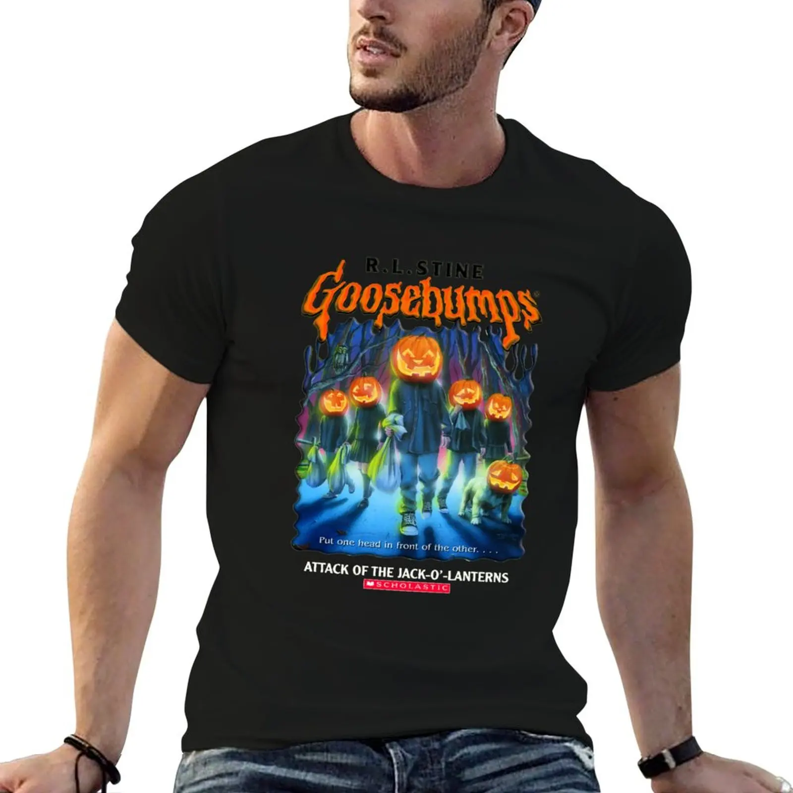 Goosebumps Attack of the Jack O&x27;Lanterns T-Shirt Thanksgiving Casual Tee