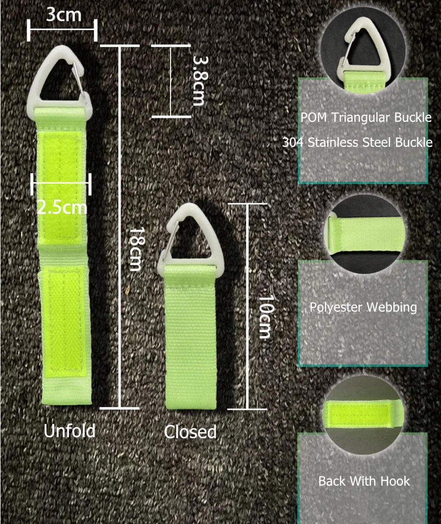 Mochila táctica MOLLE luminosa con hebilla triangular y cierre rápido - imagen 3