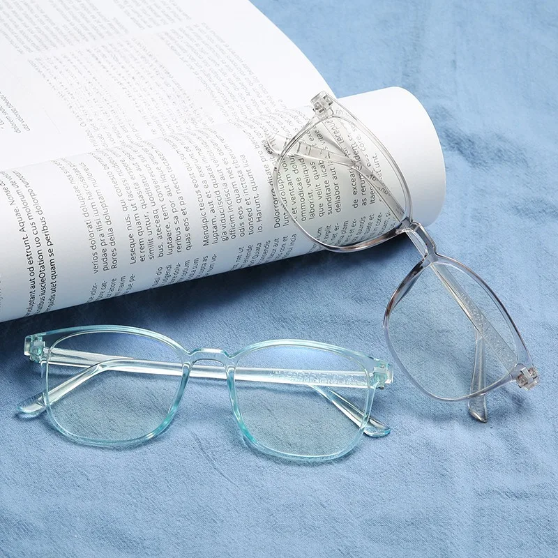 2024 Anti Blue Light Computer Glasses Transparent Computer Glasses Men Women Retro Round Reading Playing Games Eye Protection