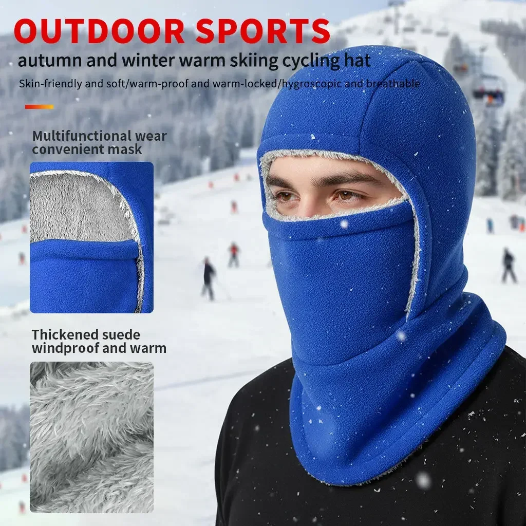 Warm Fleece Lined Balaclava Adult Winter Windproof Face Mask for Outdoor Cycling Skiing Motorcycle Cold Weather