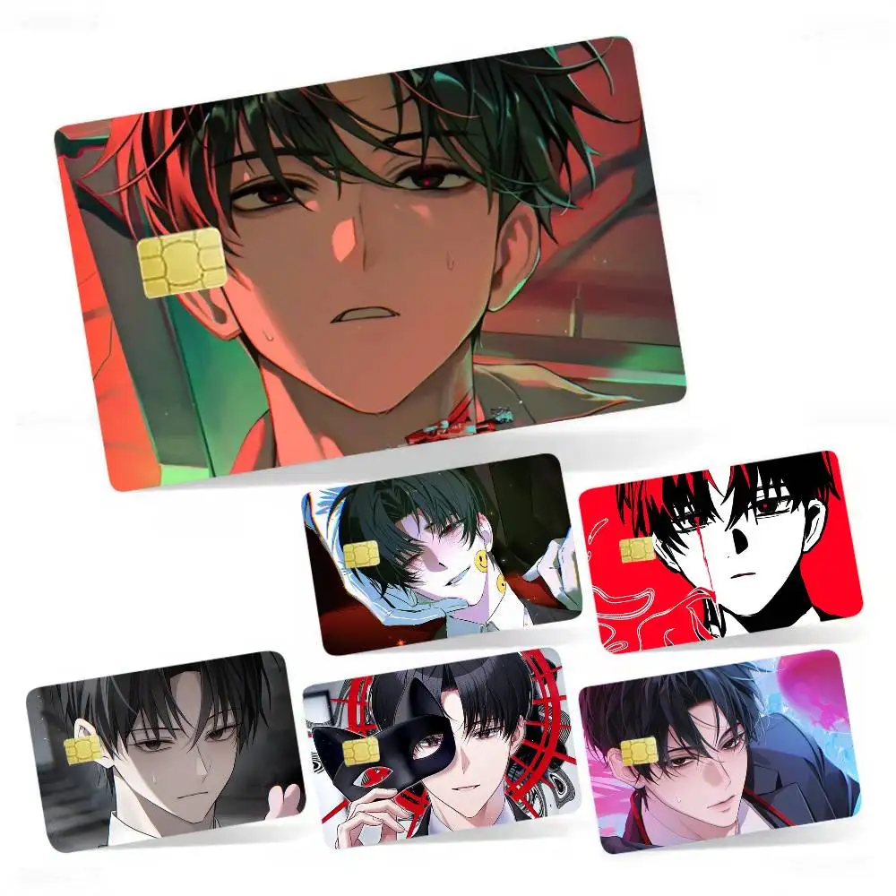 Web Novel K-Kim S-Soleum GSGW 4pcs 1Set Laser Holographic Sticker Skin Cover for Credit Bank Debit Card