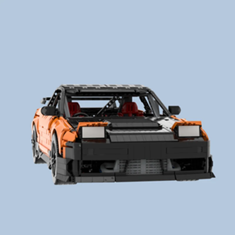 Bloques de construcción de supercoche estático tipo 240SX, juguete de construcción con ladrillos autoblocantes, ideal para regalo de cumpleaños y Navidad, MOC-104190 180SX, novedad de 2023