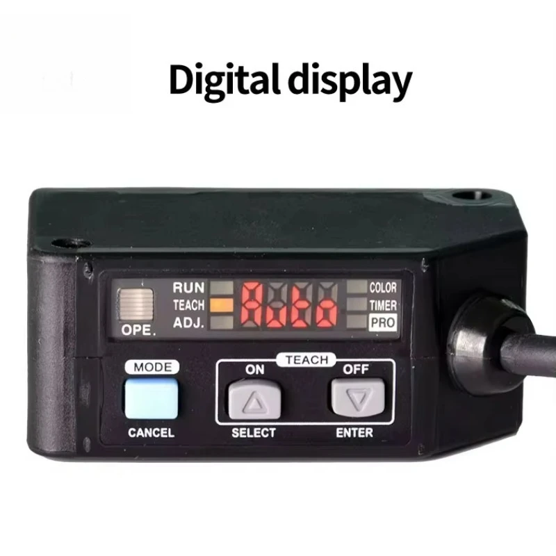 Color Mark Sensor RGB Photoelectric Induction Switch Correction Color Sorting FGS-31N with Digital Display
