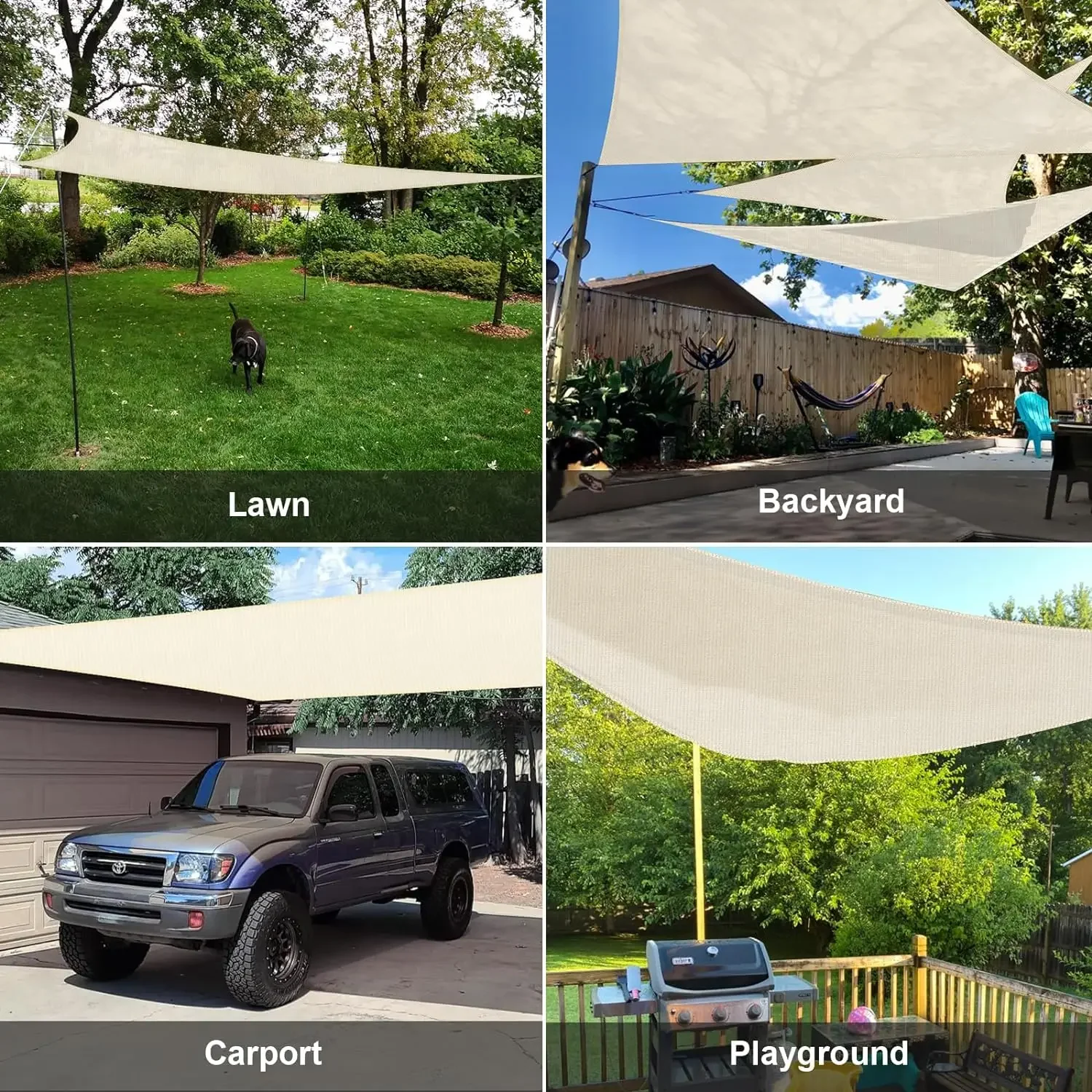 3x3x3/3x4x5M Waterproof Sun Shelter Triangle Sunshade Protection Outdoor Canopy Garden Patio Pool Shade Sail Awning Shade Cloth