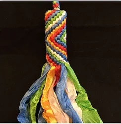 Tibetan Handwoven Hada Knot Orange Vajra Knot Car Hanger Safety Blessing Pendant
