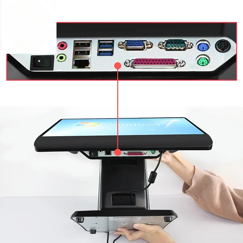 15.6 inch touch screen pos monitor all in one price checker cashier point of sale terminal cash register machine POS system