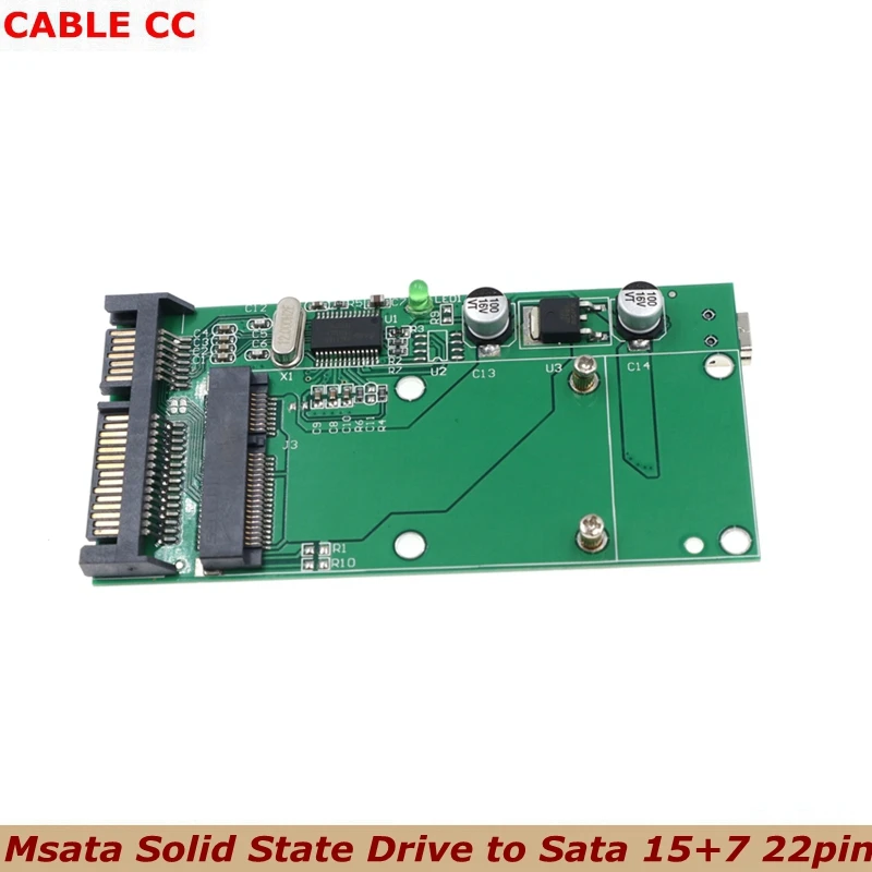With Mini USB Interface for Desktop Laptop Interface Msata Solid State Drive to Sata 15+7 22pin Converter Adapter