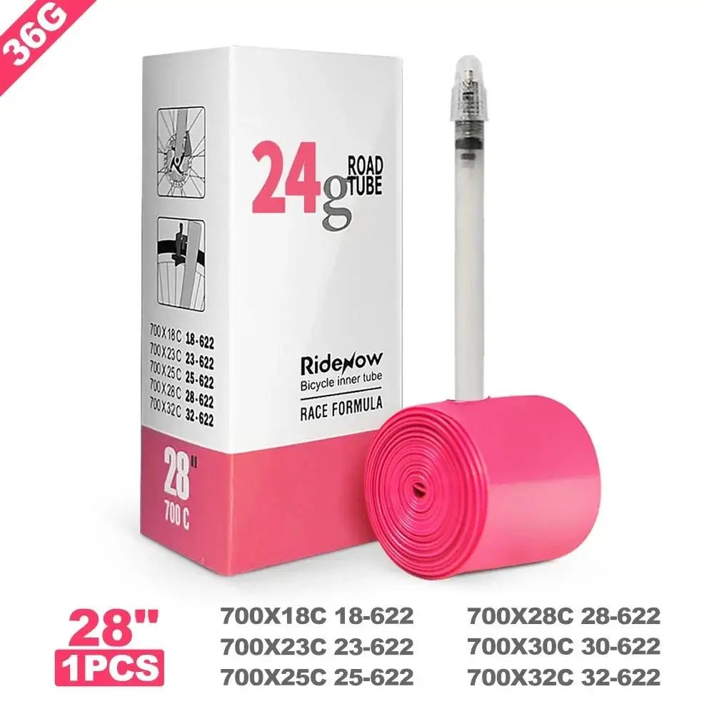 

RideNow Ultralight Bicycle Inner Tube 24G 700 x 18-32c Road Bike Inner Tube 45mm/65mm/85mm French Valve For Road Bike Inner Tube