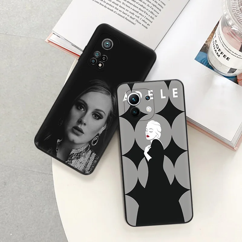 Matte Phone Case For Redmi Note 11 Pro 10 11s 10s 10a 10c Xiaomi 11t 10t Note10 Lite Adele Black Soft Cover