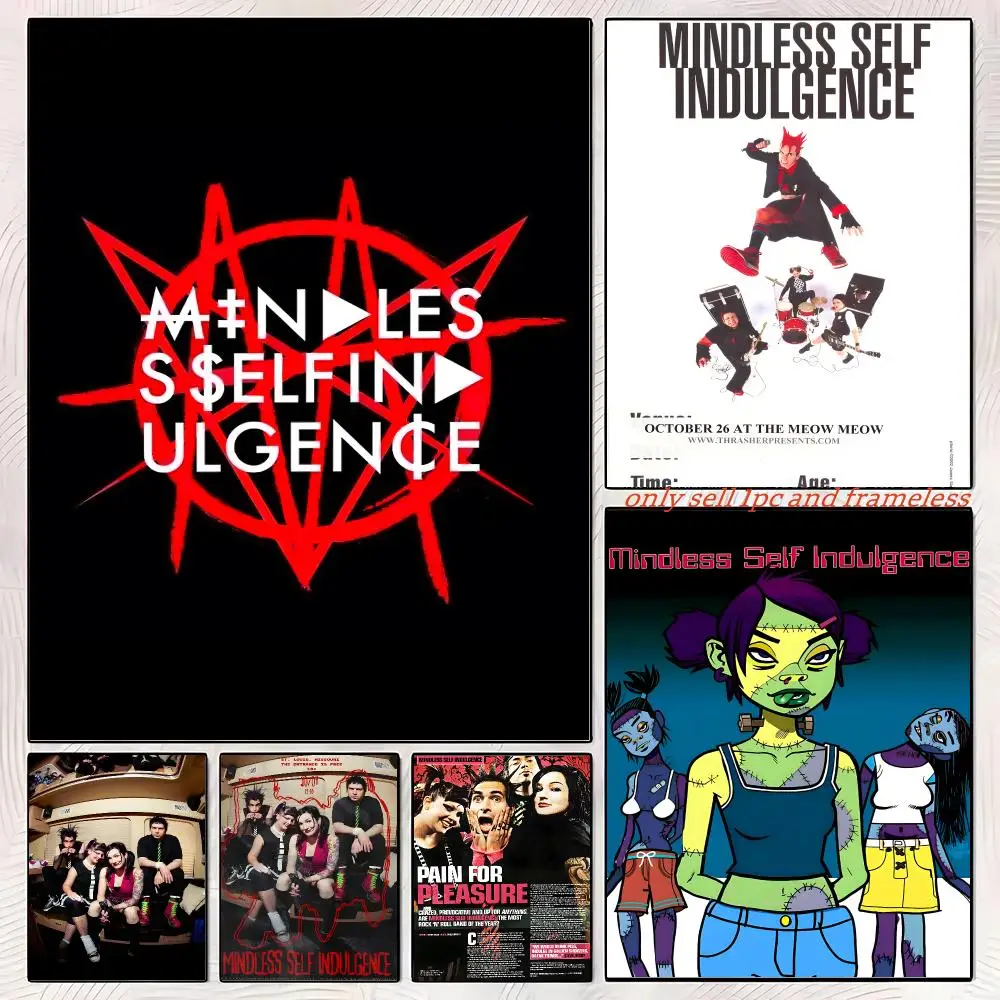 Music M-Mindless Self Indulgence Band Poster Premium PP Wall Decal - Peel & Stick, HD Print, Waterproof Home Decor