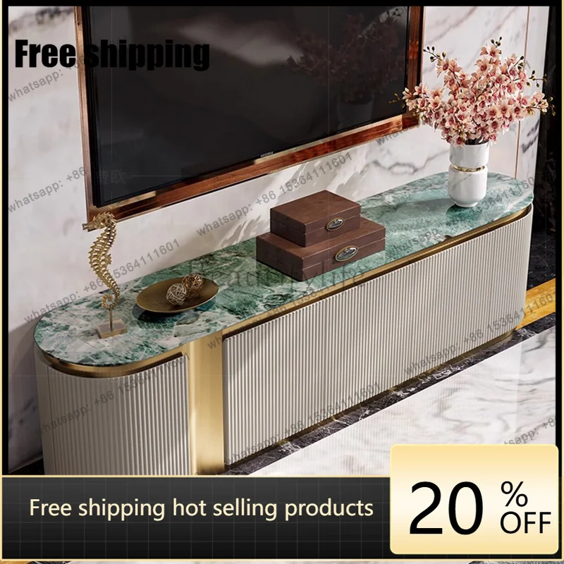 FGStyle Storage Tv Brackets Space Saving Vintage Premium Aesthetic Tv Stands Design Simple Table For Tv Living Room Furniture