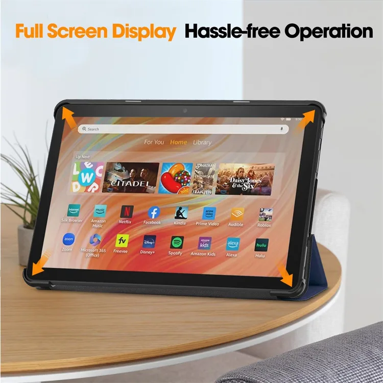 Für Fire HD 10 23 Dreifach faltbare Schutzhülle mit Schlafmodus-Funktion und Displayschutz – Detail 4