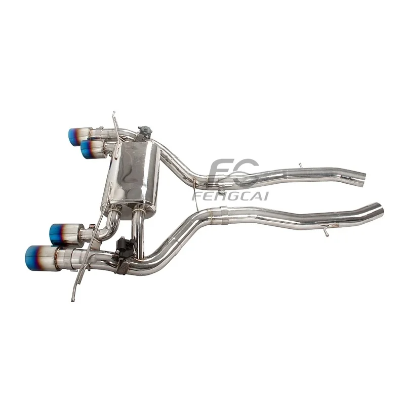 System Muffler M2 G87 3.0T 2019-2024 Stainless Steel Catback Exhaust Pipe Racing Upgrade with Four Blued Tips