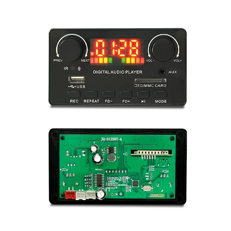 MP3 WMA Decoder Board Drahtlose Bluetooth 5,0 7V-25V Decoder Auto MP3 Player USB Rekord Modul FM AUX Radio Für Lautsprecher