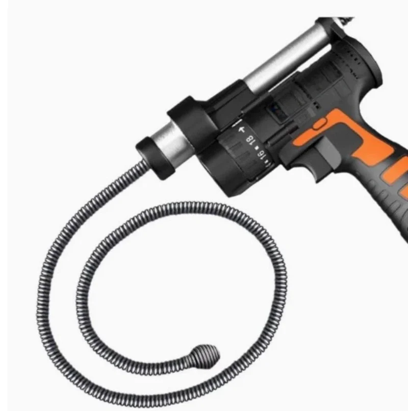 12V Professional Pipe Dredge Machine Electric Drill Sewer Dredger Toilet Drain Clogging Cleaning Tool