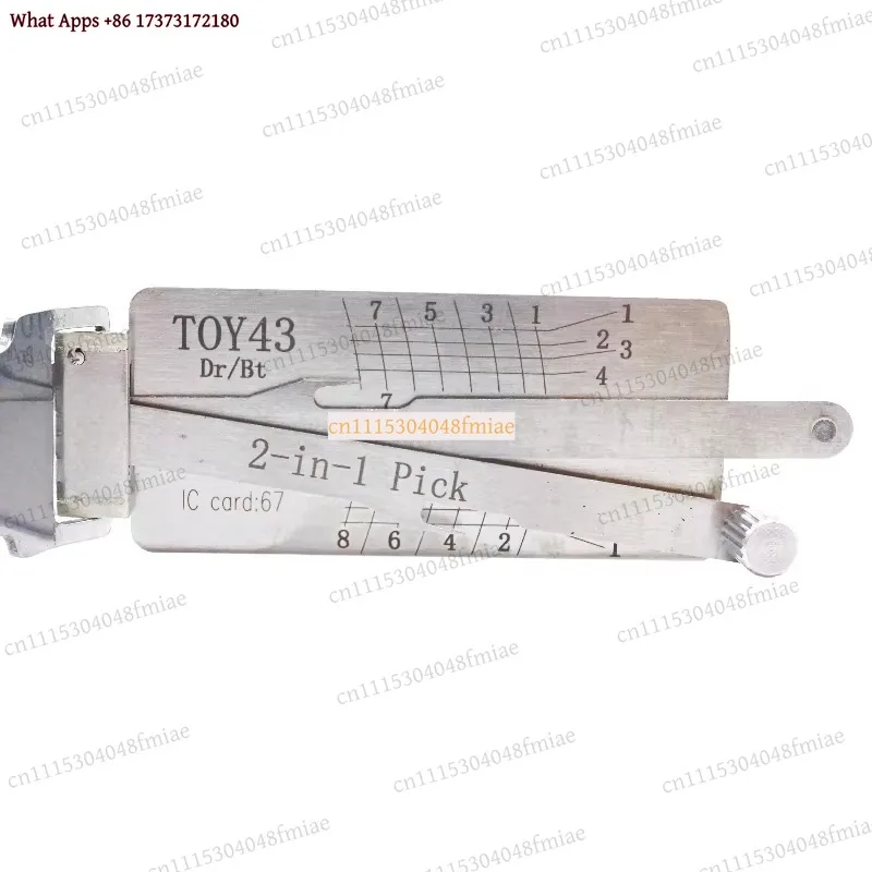 Lishi TOY43 2 in 1 Locksmith Pick Decoder Flat Milling for Older Toyota Camry Models