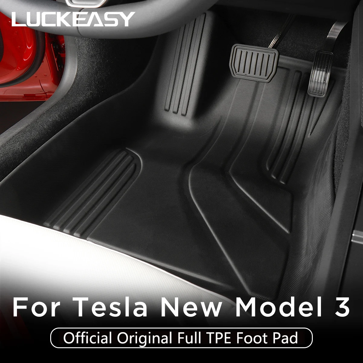 Car Floor Mats For Tesla Model 3 Highland 2024 Front And Rear Trunk Mats Waterproof Non-Slip Full TPE Foot Pads Car Accessories