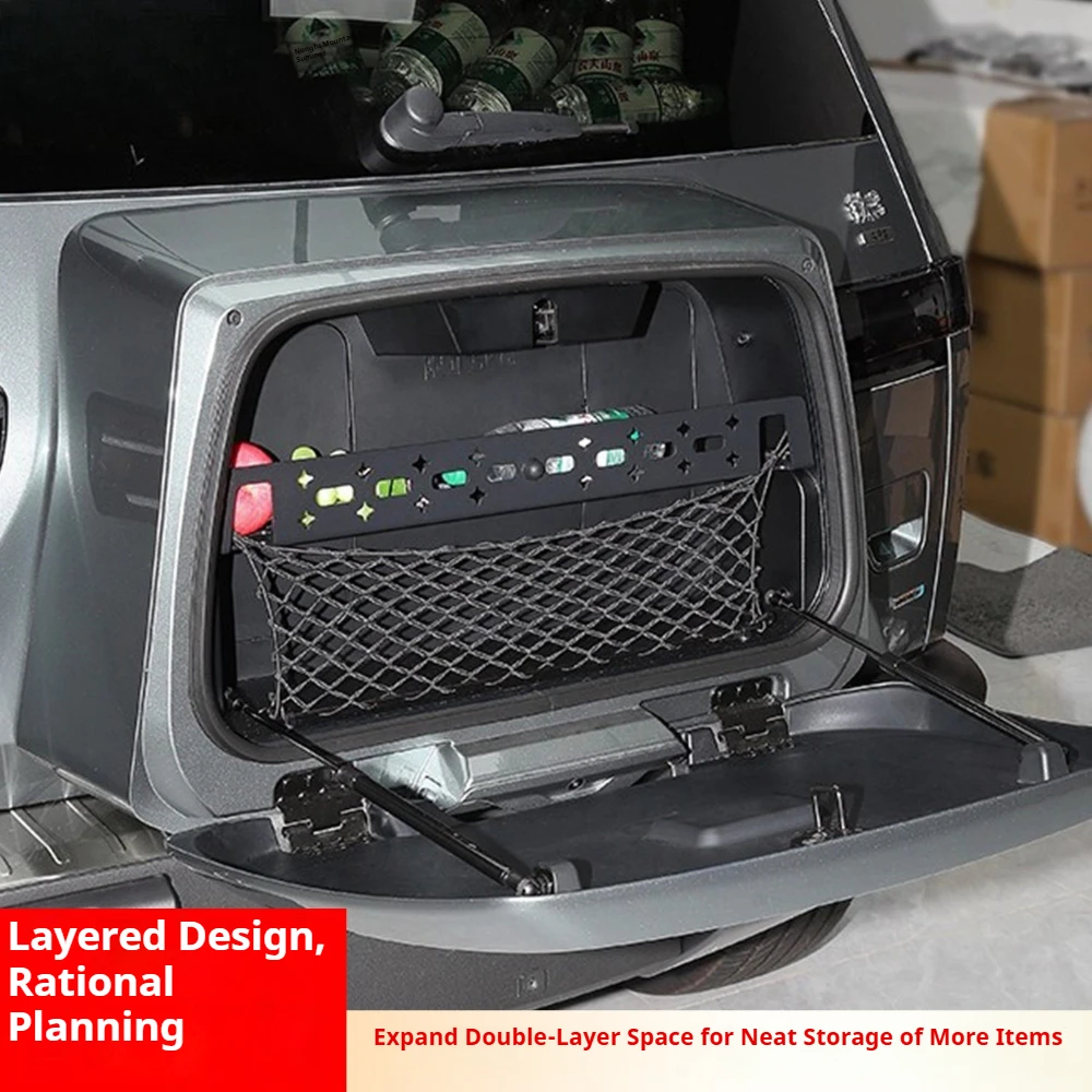 Fit For BYD Leopard 3 Tailgate Storage Box Layered Partition Rear Trunk Baffle Interior Modification Accessories