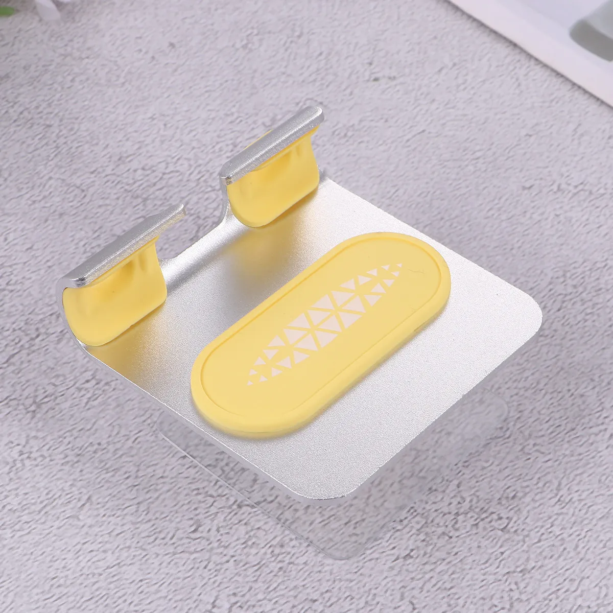 Metal Mobile Phone Wall Stand Holder Punch-Free Adhesive Anti-Skid Adjustable Angle Smart Phone Bracket for 4-12 Inch Tablet view 5