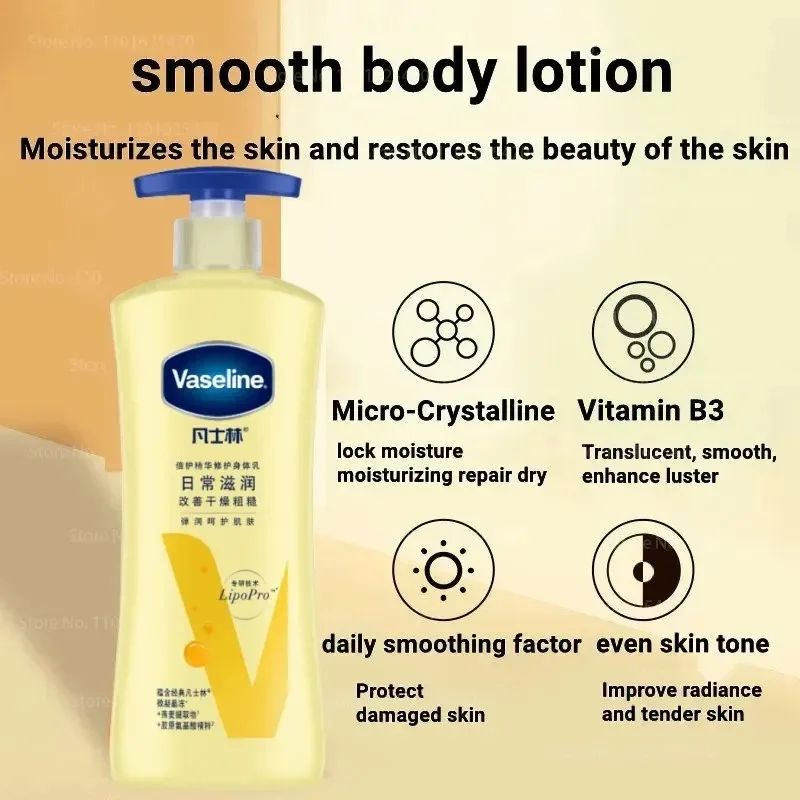 400ml Vaseline Body Lotion Niacinamide Moisturizing Body Lotion Autumn and Winter Body Lotion Moisturizing