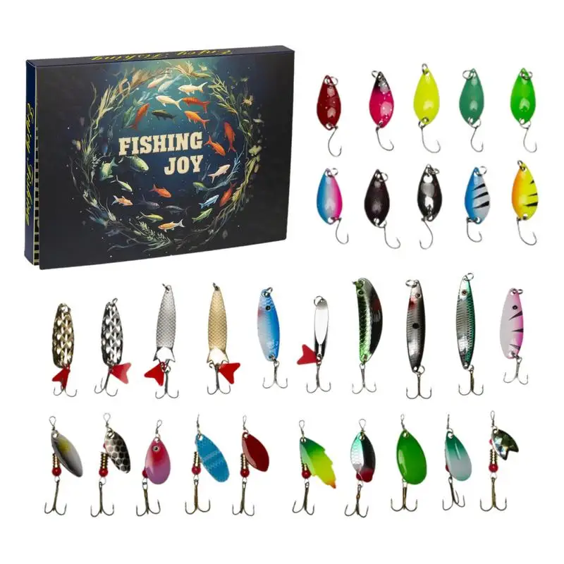 Fishing Spoons 30 Pcs Metal Spinner Baits Colorful Fishing Spoons Baits Trout Lures Fishing Spoons Lures Hooks For Fishing