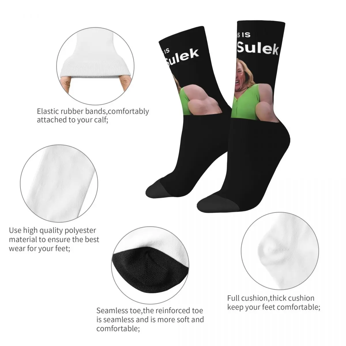 Official This Is Sam Sulek Socks Men's Women's Fashion Socks High Quality Spring Summer Autumn Winter Middle Tube Socks Gift