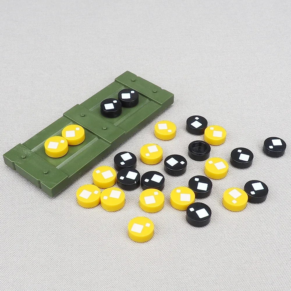 MOC 10 PCS Part Bricks 98138 Printed White Eye Pattern Building Blocks Person Figuresed Compatible Accessories Toy Children Gift