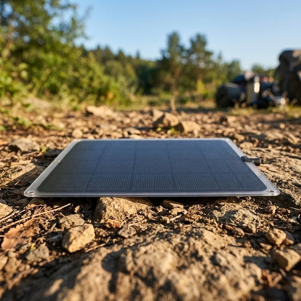 6W 12V Monocrystalline Solar Panel Charger For Car Battery And Mobile Phone, Portable USB DC5521 Output For Camping