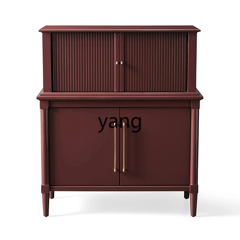 

LMM retro solid wood wine cabinet villa small apartment multi-functional storage wine cabinet