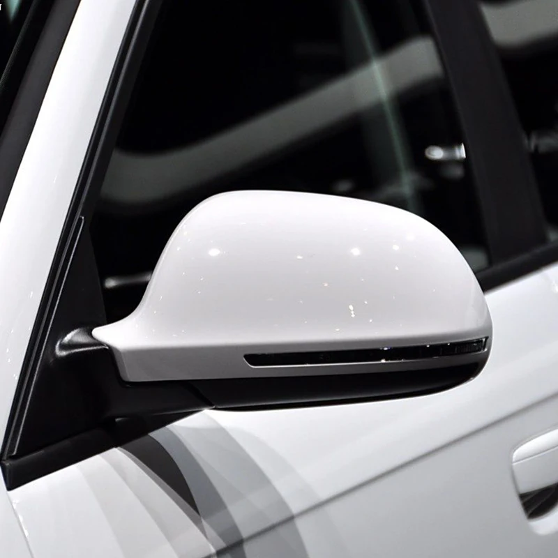 1Pair Matte Chrome Rearview Side Mirror Cover House Cap Shell Lid For Audi A3 S3 8P 2008-2009/A4 S4 B8/A5 S5 B8/A6 S6 C6