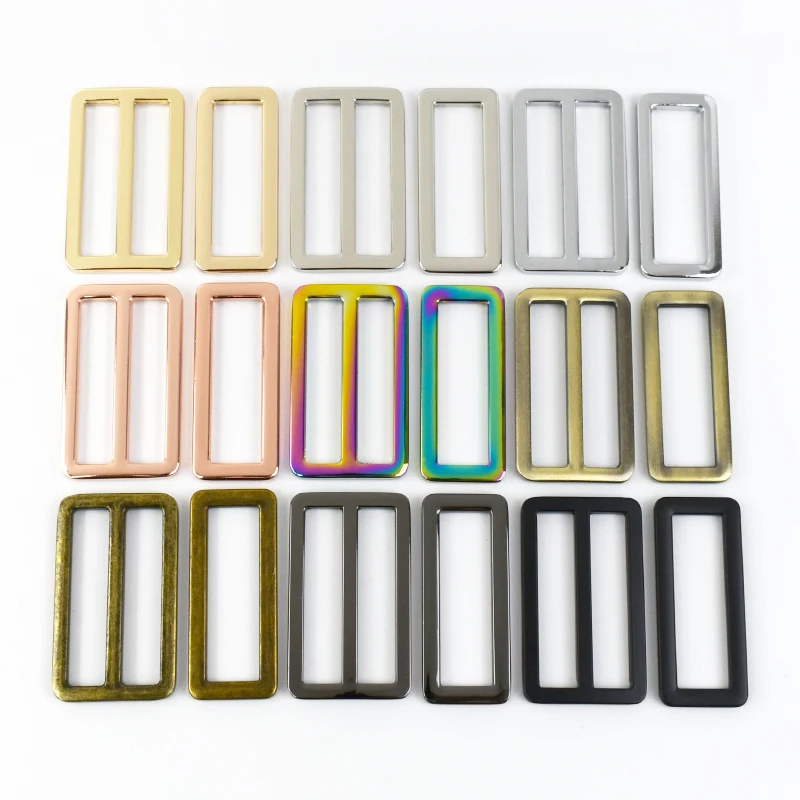 

10Pcs 20-50mm Metal Ring Buckles for Bag Strap Tri Glide Slider Clasp Dog Coller Webbing Adjuster Hooks Belt Buckle Accessories