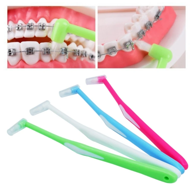 

10Pcs Soft Hair Single-Beam Interdental Brush Orthodontic Correction Teeth Cleaning Toothbrush Teeth Gap Floss Oral Care Tool