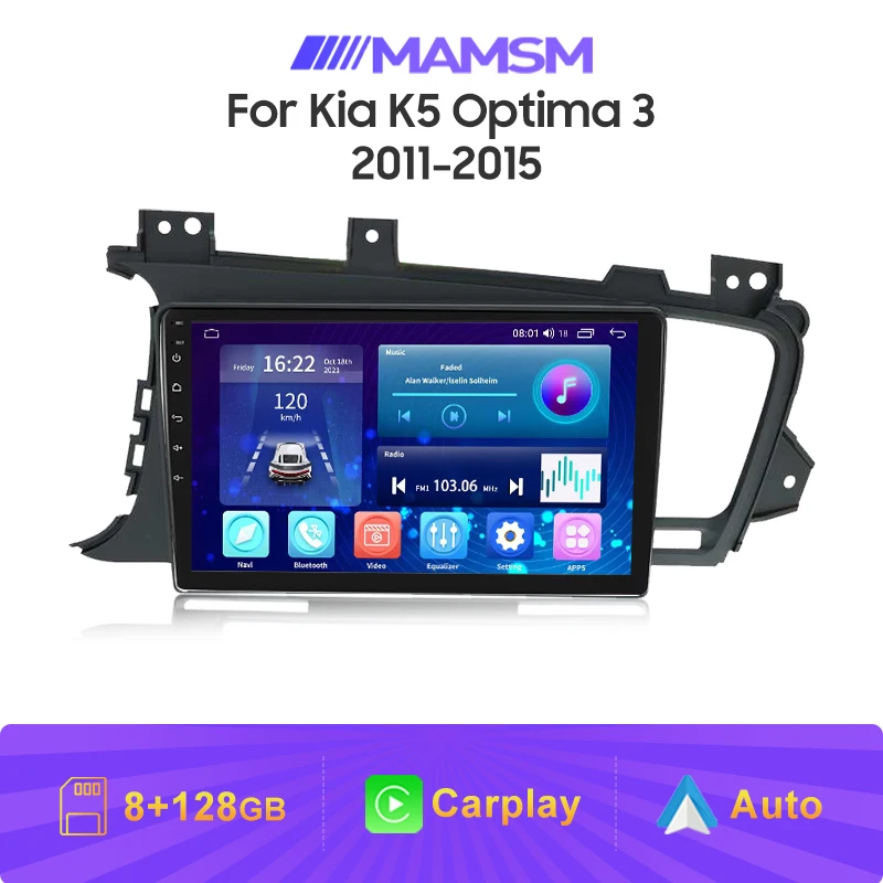 MAMSM Car Radio For Kia Optima 3 K5 TF T 2011 2012 2013 2014 2015 Carplay Car Multimedia Radio WiFi+4G DSP Stereo GPS Navigation