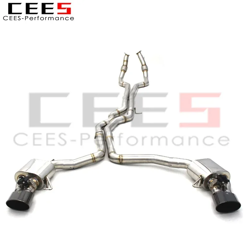 CEES Exhaust Pipe Muffler System for Audi RS6/RS7 C8 4.0T 2019-2023 Racing Escape Performance Stainless Steel Exhaust Assembly