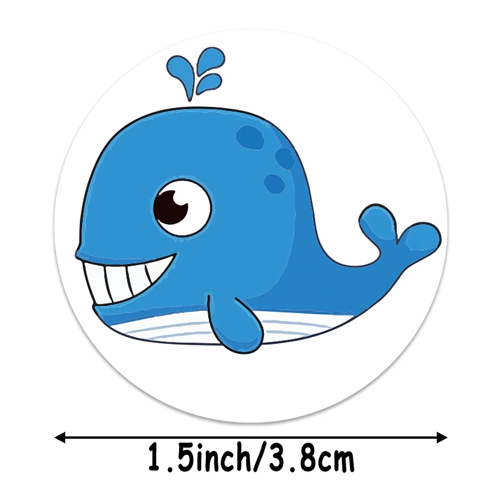 500 pz/rotolo Carino Squalo Pesce Animale Marino Adesivi di Tenuta Adesivo Del Fumetto Giocattoli Regalo Diario Bagagli Laptop Kawaii Graffiti Decal