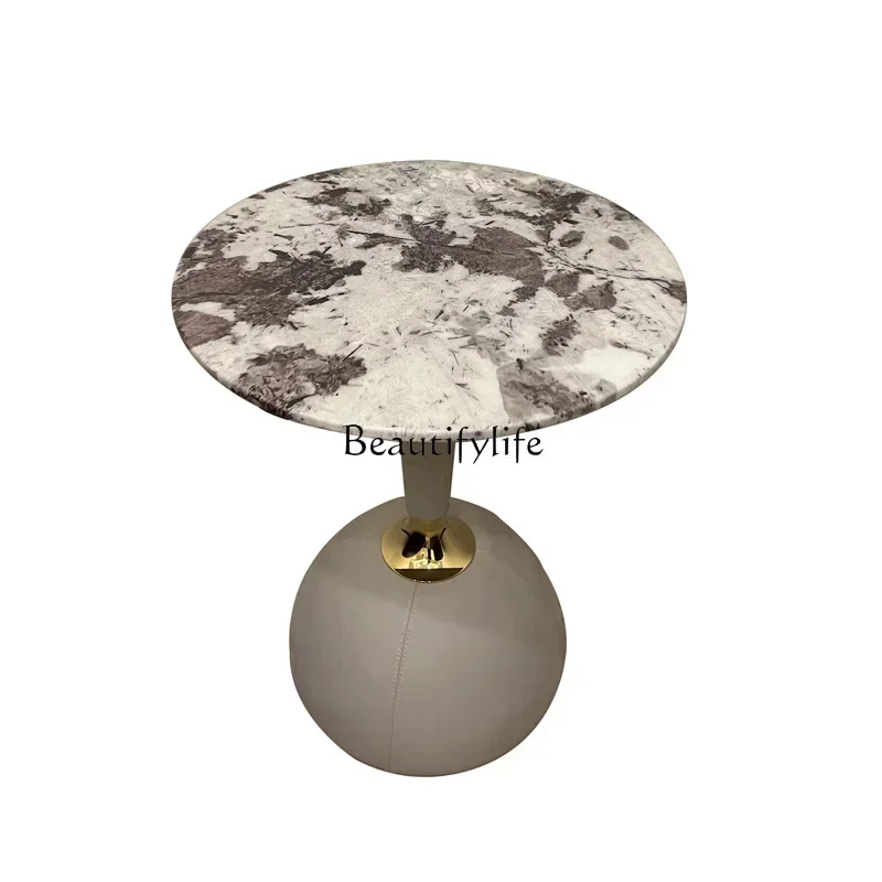 

ld38Light luxury marble countertop corner few Italian villa suite living room sofa few