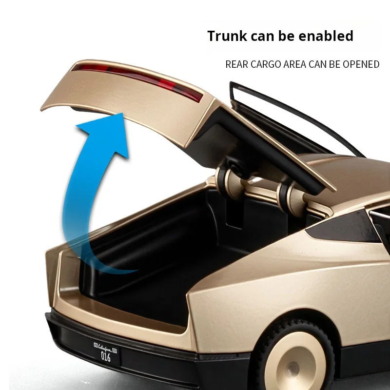 รถโมเดลโลหะผสมแบบไดแคสต์ 1:32 รถแท็กซี่ไร้คนขับ รุ่น Tesla Miniauto พร้อมเสียงและไฟ มีระบบดึงหลัง เหมาะสำหรับเป็นของขวัญวันเกิด